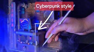 How to Make Cyberpunk Ramen Bar - Miniature Diorama