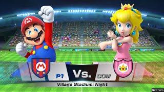 Mario Sports Superstars - Mario/Baby Mario Vs. Peach/Waluigi