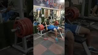 #fitnessclub #student bench press 140kg  coach Ravi kaushik