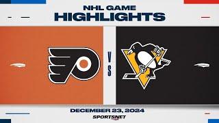 NHL Highlights | Flyers vs. Penguins - December 23, 2024