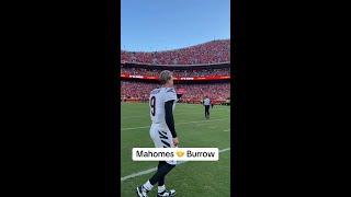 Mahomes & Burrow show respect  #shorts