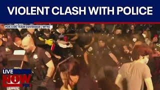 WATCH: GWU Gaza war protest turns violent, officers hit, pepper spray deployed | LiveNOW from FOX