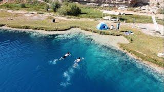 Camping at Band-e-Amir Lakes, Afghanistan