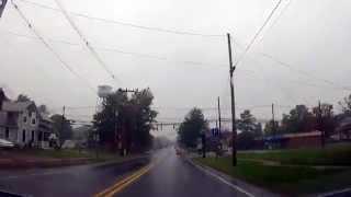 Driving around Grafton, Ohio in the Rain