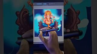 Lord Ganesha Painting  : tutorial #shorts