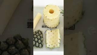 Pineapple Cutting Peeling and Coring Machine Demonstration #pineapplecutting #peeling
