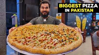 Eating Pakistan's Biggest Pizza | Mustafa Hanif | Food Vlog Karachi