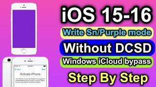 Windows iCloud Bypass iPhone 7 iOS 15.7.3 Write Sn Purple Mode Without DCSD