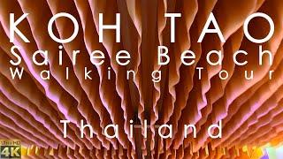 4K Koh Tao - Sairee Beach - Night Life - Walking Tour. Thailand