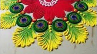 Navratri Rangoli Designs ll Dasara Rangoli Designs ll Simple & Easy ll