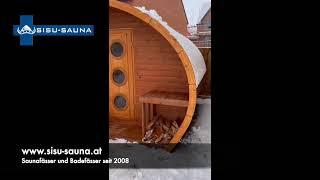 Ovale Sauna bei SISU-SAUNA