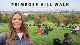 PRIMROSE HILL WALK IN LONDON | Regent's Park Road | High Street | Views | Canal | Film Locations