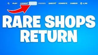 RARE ITEM SHOPS RETURN!