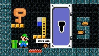 Can Luigi get the giant door key to escape the maze? - Game animation