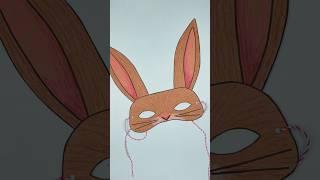 Last Minute Easter Bunny Mask Printable Kids Paper Craft. Easy Spring activity for an egg hunt