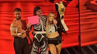 Liv Morgan, Dominik Mysterio, Damian Priest & Rhea Ripley After WWE Raw 9/16/24 Goes Off Air