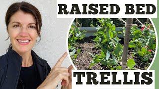 RAISED BED TRELLIS - How to Make a Pea Trellis for Raised Beds