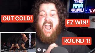 THE MMA GURU REACTS TO ROBERT WHITTAKER KNOCKING OUT IKRAM ALISKEROV OUT COLD AT UFC SAUDI ARABIA!!!