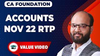 CA Foundation Accounts Nov/Dec 22 RTP | CA Fond A/C Nov22 Revision Marathon | ICAI RTP Dec 22