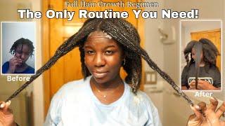 DO THIS IF YOUR HAIR WON'T GROW FOR GUARANTEED HAIR GROWTH| full Washday Routine + Growth Regimen