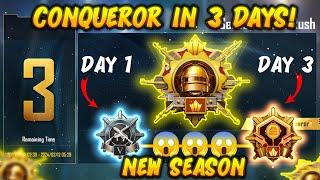  HOW TO REACH CONQUEROR IN 3 DAYS C5S15  HOW TO GET MORE PLUS | BGMI RANK PUSH TIPS AND TRICKS 