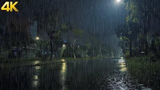 Relaxing Rain with Thunder | The Sound of Light Rain at Midnight Can CHANGE Your Relaxing Spirit