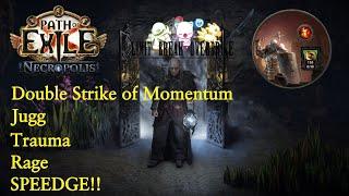 [POE] - Double Strike of Momentum Juggernaut Build Showcase - 3.24 Necropolis League