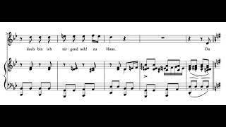 Der Wanderer an den Mond (F. Schubert) Score Animation