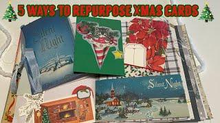 5 ways to repurpose vintage Christmas cards