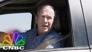 Former President George W. Bush Picks Jay Up In A 2013 Ford F150 King Ranch | Jay Leno's Garage