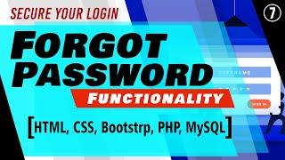 Forgot Password in Web Login System with PHP Functionality Part 7