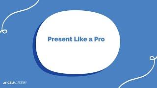 Present Like a Pro - Dr. Jim Collins