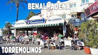 Benalmadena Torremolinos January 2, 2025 Walking Tour Malaga Spain [4K]