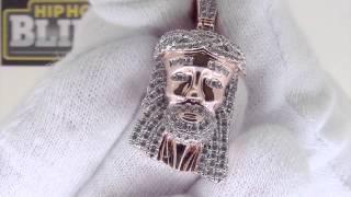 Rose Gold Micro Jesus Chain | Hip Hop Pendant & Jewelry