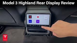 New Model 3 Highland Rear Entertainment Display Full Review! #tesla #model3highland