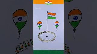  indian flag drawing  #shorts #youtubeshorts #drawing #art #viral #happyindependenceday