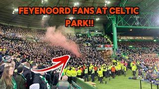 Feyenoord Rotterdam Fans  at Celtic Park | (Celtic 2-1 Feyenoord) Complation & Best Moments 