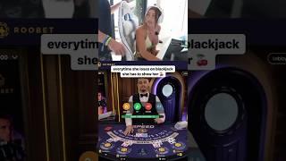 BLACKJACK MAKES HER  #blackjack #gambling #casino #stake #shorts #trendingshorts