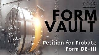 California Petition for Probate--Form DE-111