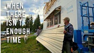 End Wall Metal Siding Installation | BUILDING GAMBREL BARNSTYLE HOME OFF GRID