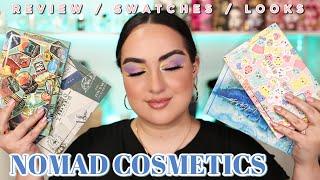 NOMAD COSMETICS EYESHADOW PALETTES IN-DEPTH REVIEW + EYE LOOKS 