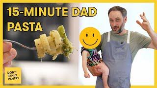 15 Minute Broccoli Pasta While Holding a Hungry Baby