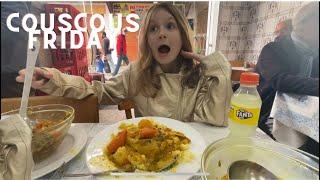 American Mom & Daughter Have Couscous Friday in Morocco 