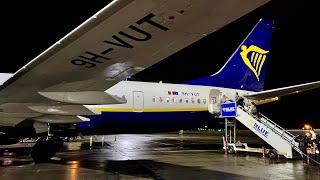 Ryanair Boeing 737 MAX 8-200 Night Takeoff from London Stansted | STN-MLA