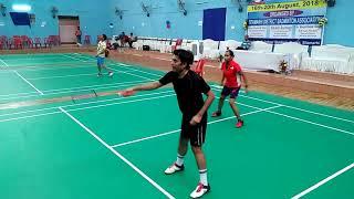 Dm dr ranjit kumar singh is playing senior badminton championship at Sitamarhi Bihar