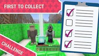 First to Collect and Craft the Right Equipment | Minecraft Challenge