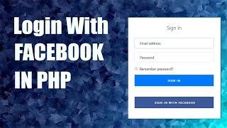 login with facebook using php