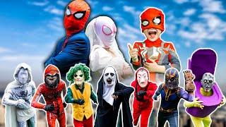 What If All Spider-Man in 1 HOUSE ? Hey All Spider, Destroy BAD GUYS Team In SQUID GAME (All Action)