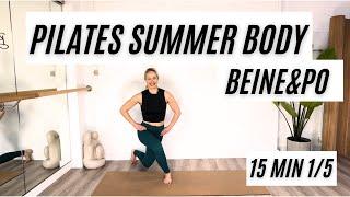 PILATES SUMMER BODY ️BEINE&PO | 1/5 (15 Min) #pilates #workouts