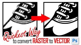 Photoshop: Quickest Way to Transform Raster Images into Vectors!